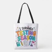 Ich habe die Testphase Schulhumor überlebt Tasche (Rückseite)
