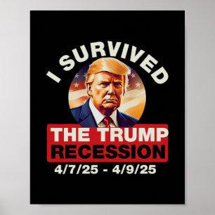 Ich habe die Trump-Rezession überlebt Lustig für M Poster