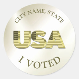 Ich habe die Wahl zum Golden Elegant in den USA ge Runder Aufkleber