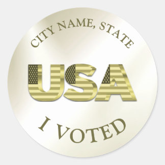 Ich habe die Wahl zum Golden Elegant in den USA ge Runder Aufkleber
