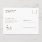 Ich habe die Wasserfarbe Änderung der Adresse Blue Ankündigungspostkarte (Rückseite)