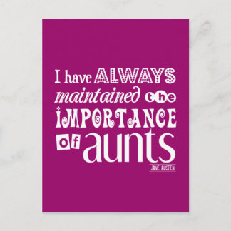 Ich habe die Wichtigkeit der Tanten immer beibehal Postkarte