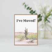 Ich habe die Wüste von Arizona um eine neue Adress Ankündigungspostkarte (Stehend Vorderseite)
