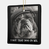 Ich habe diesen Hund in mir - Benutzerdefiniertes  Keramikornament (Links)