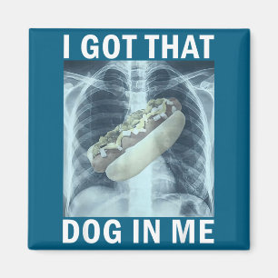 Ich habe diesen Hund in mir Hot Dog Röntgen-Meme  Magnet