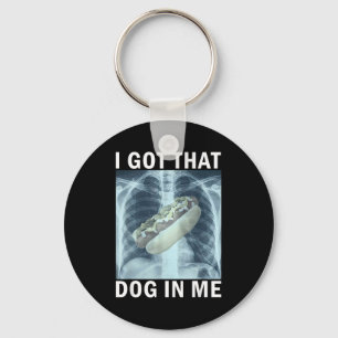 Ich habe diesen Hund in mir Hot Dog Röntgen-Meme  Schlüsselanhänger