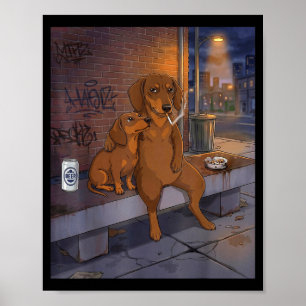 Ich habe diesen Hund in mir Lustiger Dachshund rau Poster