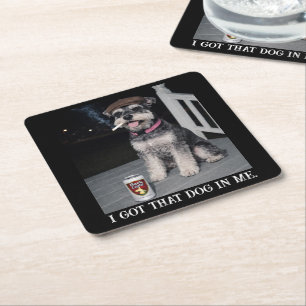 Ich habe diesen Hund in mir, lustiger Miniature Sc Rechteckiger Pappuntersetzer