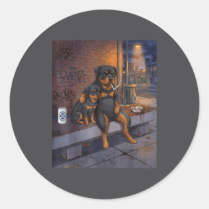 Ich habe diesen Hund in mir Lustiger Rottweiler ra Runder Aufkleber