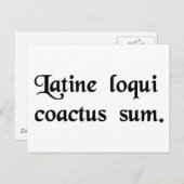 Ich habe diesen Zwang, Latein zu sprechen. Postkarte (Vorne/Hinten)