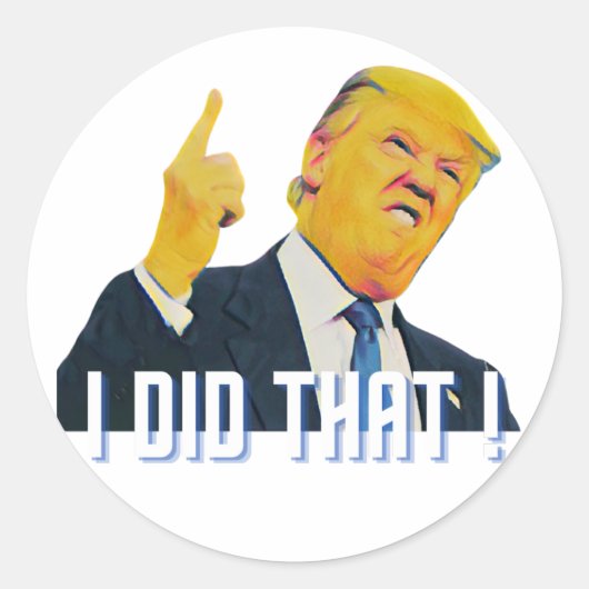 ICH HABE DIESES AUFkleberblatt GETAN Runder Aufkleber (Vorderseite)