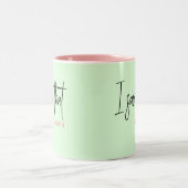 Ich habe dieses Karma gesehen Zweifarbige Tasse (Mittel)