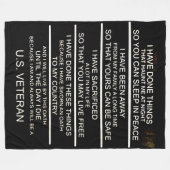 ICH HABE DINGE GETAN, DIE MICH NACHTS VERANTWORTEN FLEECEDECKE (Vorderseite (Horizontal))