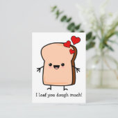 Ich habe dir das Brot mit viel Toast gekocht Postkarte (Stehend Vorderseite)