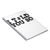 Ich habe dir das gesagt notizblock (Rechte Seite)