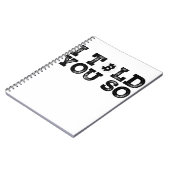 Ich habe dir das gesagt notizblock (Linke Seite)