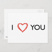 Ich habe dir das Herz Liebe Postkarte (Vorne/Hinten)