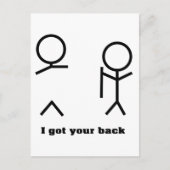 Ich habe dir deinen Rücken got Postkarte (Vorderseite)