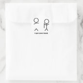 Ich habe dir deinen Rücken got Runder Aufkleber (Tasche)