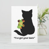 Ich habe dir den Rücken got Dankeskarte (Stehend Vorderseite)