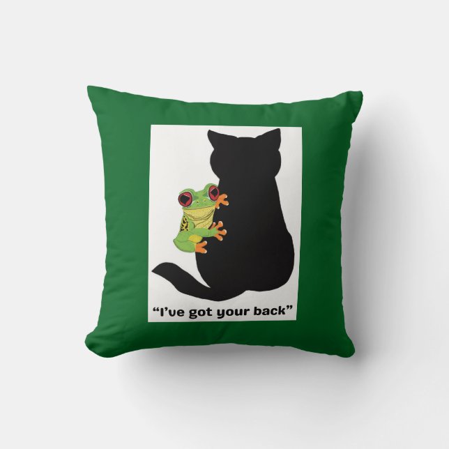 Ich habe dir den Rücken got Kissen (Vorderseite)