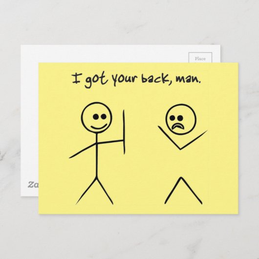 Ich habe dir den Rücken got Postkarte (Vorne/Hinten)