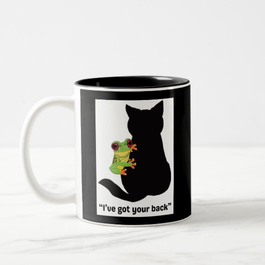 Ich habe dir den Rücken got Zweifarbige Tasse (Links)