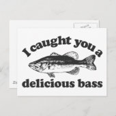 Ich habe dir eine köstliche Basse eingefangen Postkarte (Vorne/Hinten)