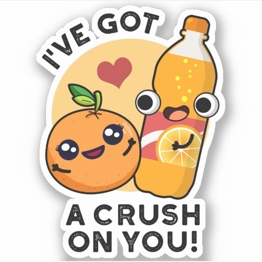 Ich habe dir einen lustigen Orangen Pop Got Aufkleber (Vorderseite)