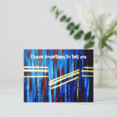 Ich habe dir etwas zu sagen postkarte (Stehend Vorderseite)