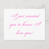 Ich habe dir gerade gewollt zu wissen, dass ich di postkarte (Vorderseite)