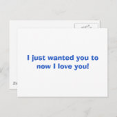 Ich habe dir gerade gewollt zu wissen, dass ich di postkarte (Vorne/Hinten)