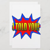 Ich habe dir gesagt briefpapier (Vorne/Hinten)