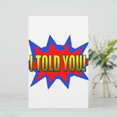 Ich habe dir gesagt briefpapier (Stehend Vorderseite)