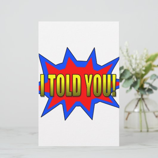 Ich habe dir gesagt briefpapier (Stehend Vorderseite)