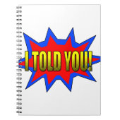 Ich habe dir gesagt notizblock (Vorderseite)