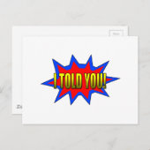 Ich habe dir gesagt postkarte (Vorne/Hinten)