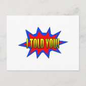 Ich habe dir gesagt postkarte (Vorderseite)