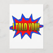 Ich habe dir gesagt postkarte (Vorderseite)