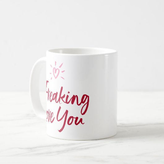 Ich habe dir Liebe erfrischt. Kaffeetasse (Vorderseite Links)