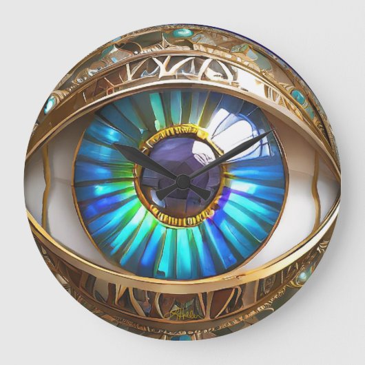 Ich habe dir mein drittes Auge Got Große Wanduhr (Vorderseite)