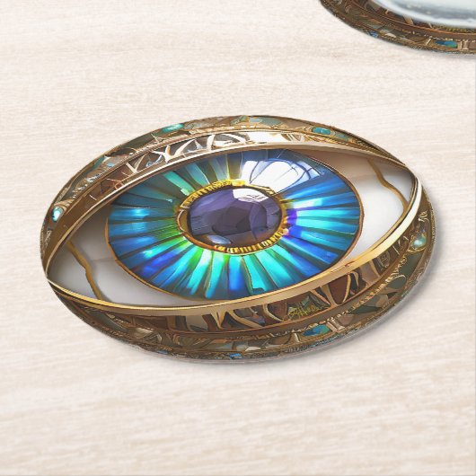 Ich habe dir mein drittes Auge Got Runder Pappuntersetzer (Angewinkelt)