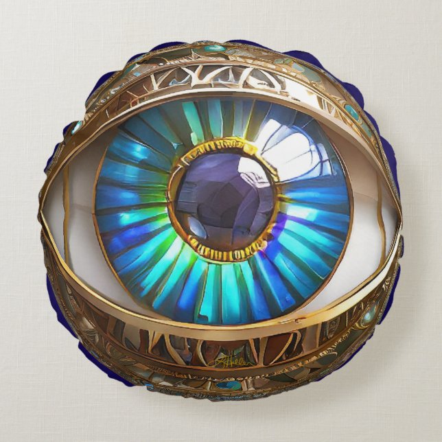Ich habe dir mein drittes Auge Got Rundes Kissen (Vorderseite)