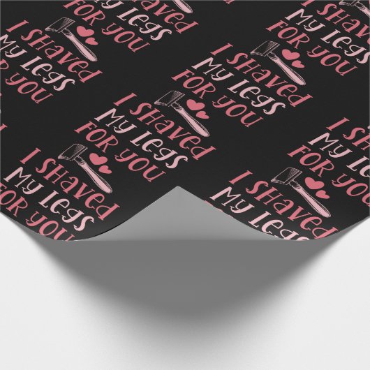 Ich habe dir meine Beine schwarz und rosa geschenk Geschenkpapier (Ecke)