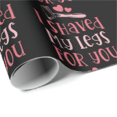 Ich habe dir meine Beine schwarz und rosa geschenk Geschenkpapier (Rolleneckpunkt)