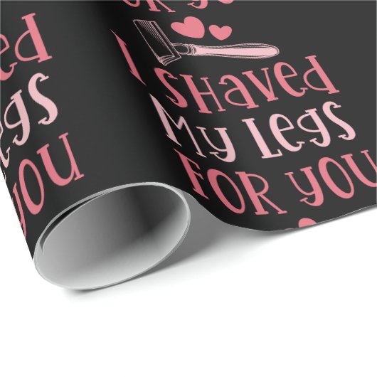 Ich habe dir meine Beine schwarz und rosa geschenk Geschenkpapier (Rolleneckpunkt)