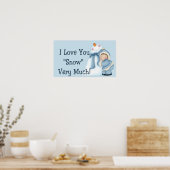 Ich habe dir sehr "Schnee" Liebe! - Winterdruck/Po Poster (Küche)