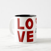 Ich habe dir so meine Liebe Liebe Zweifarbige Tasse (Vorderseite Links)