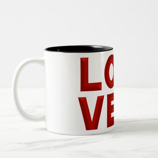 Ich habe dir so meine Liebe Liebe Zweifarbige Tasse (Links)