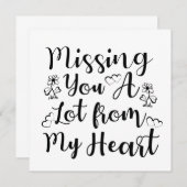 Ich habe dir viel von Herzen vermisst Einladung (Vorne/Hinten)